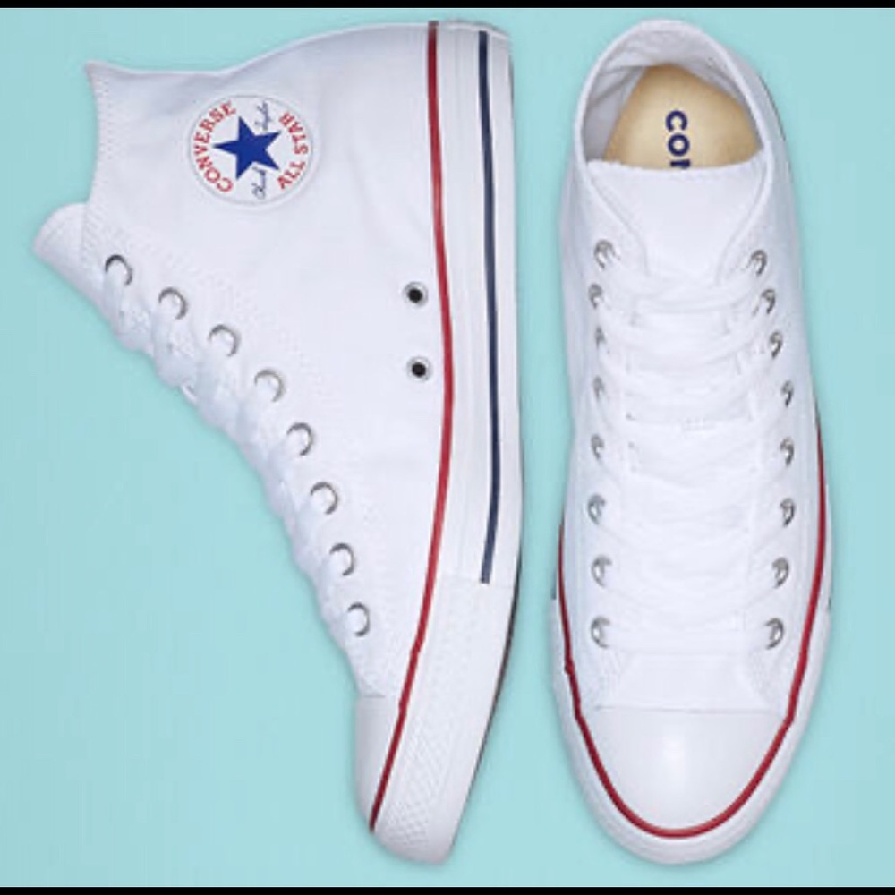 Converse white high top